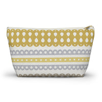 Ribbon Candy Accessory Pouch w T-bottom in Yellow